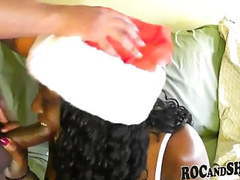 TubeHardcore presents: Sexy ebony girlfriend christmas fuck !!