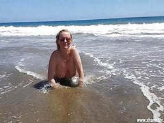 TubeHardcore presents: The beach whore for everyone on gran canaria uncut