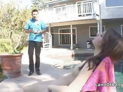 TubeHardcore presents: Sunbathing teen fucked by not step dad
