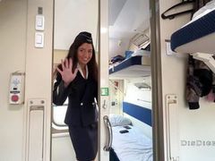 TubeHardcore presents: Seduced the conductor on the train and fucked while she had a break