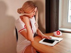 TubeHardcore presents: German nurse lauren help guy with sex to get a sperm sample