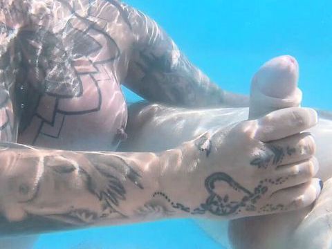 TubeHardcore presents: Underwater bj pool fun with the creampies