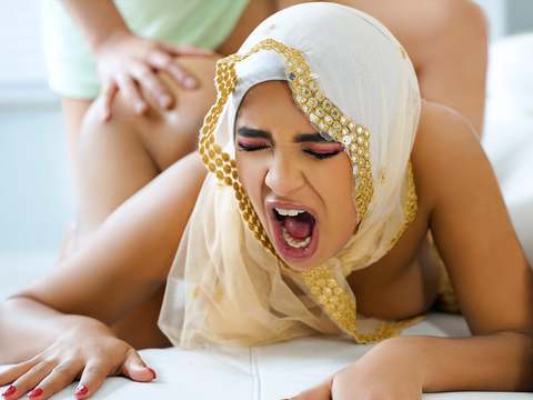 TubeHardcore presents: Muslim cutie with juicy tits babi star bends over and takes fat cock in her ass - hijab hookup