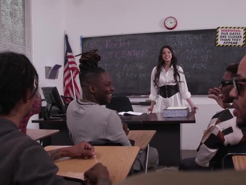 TubeHardcore presents: Hardcore interracial fucking in the office with a cum loving slut