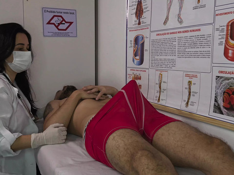 TubeHardcore presents: Nurse gets excited by patient's erection