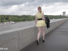 TubeHardcore presents: Jeny smith public flasher shares great upskirt views on the streets